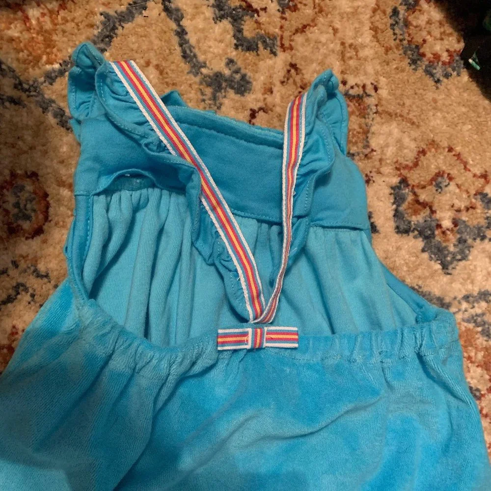 NWT RALPH LAUREN BLUE TERRY ROMBER SZ12MO